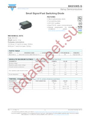 BAS16WS-G3-08 datasheet  