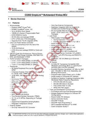 CC2650STK-BLE datasheet  