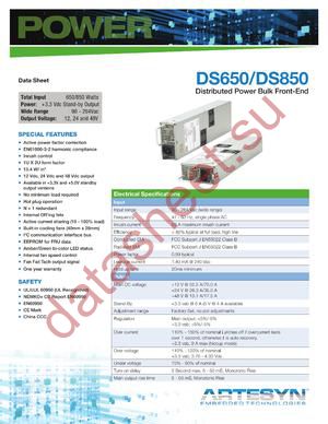 DS650/850 TEST BOARD datasheet  