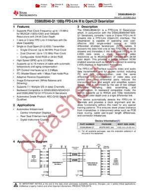 DS90UB948TNKDTQ1 datasheet  