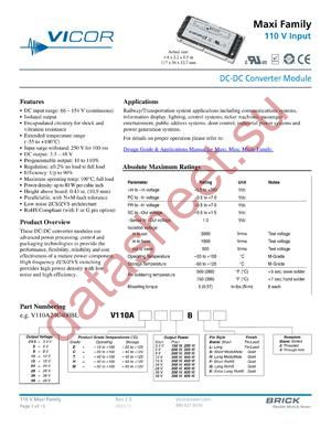 V110A36E400BG2 datasheet  