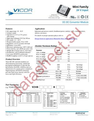 V24B12T250BF2 datasheet  