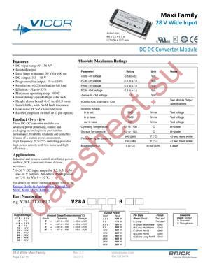 V28A12C200BG3 datasheet  