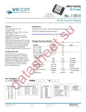 V48B48T250BF3 datasheet  