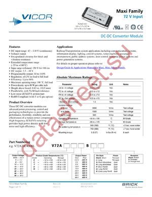 V72A24E400BF3 datasheet  