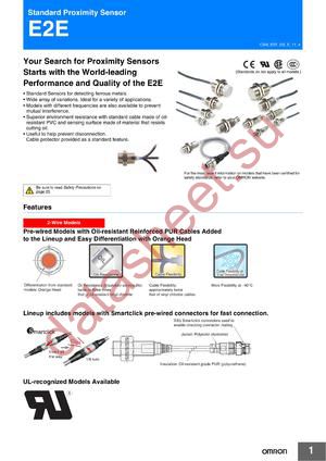 E2E-CR8B1-M5 datasheet  