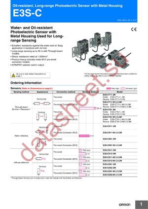 E3S-CR61 5M datasheet  