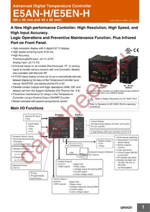 E5EN-HAA2HHBFMD-500 AC/DC24 datasheet  