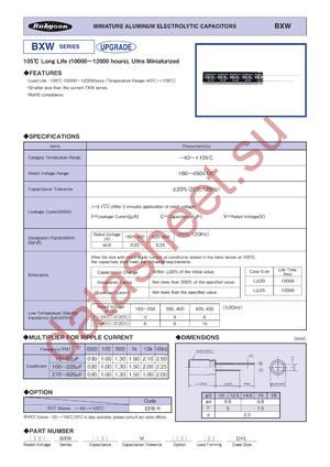 400BXW120MEFC18X30 datasheet  