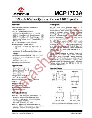 MCP1703AT-2502E/MB datasheet  