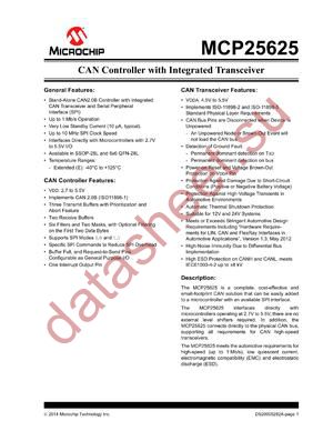 MCP25625-E/SS datasheet  
