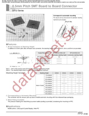 DF12(3.0)-32DP-0.5V(80) datasheet  