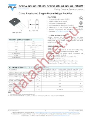 GBU8M-M3/51 datasheet  