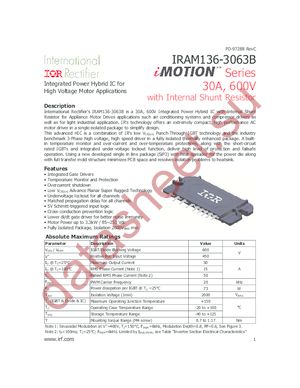 IRAM136-3063B2 datasheet  