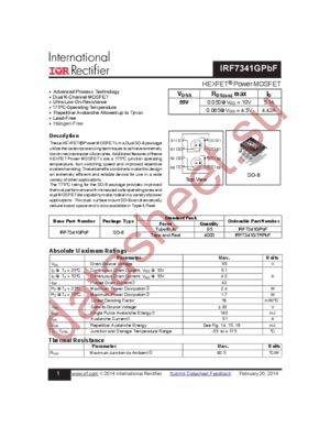 IRF7341GTRPBF datasheet  