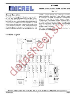 KSZ8995MIA4 datasheet  