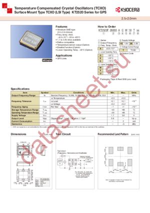 KT2520F16800ACW28TAK datasheet  