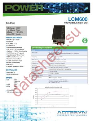 LCM600L-T-A datasheet  