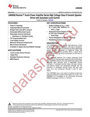 LM48560TLEVAL/NOPB datasheet  