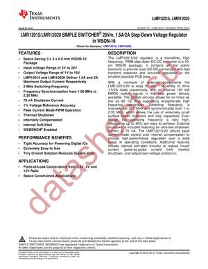LMR12015XSD/NOPB datasheet  
