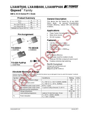 LXA08T600 datasheet  