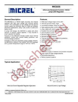 MIC5235-2.8YM5 TR datasheet  