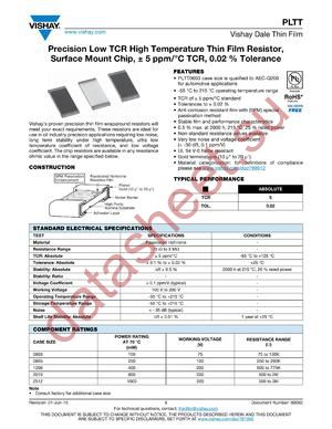 PLTT0805Z1231AGT5 datasheet  