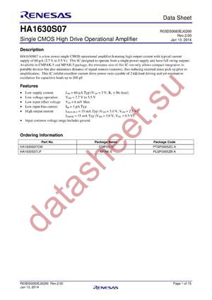 HA1630S07CMEL-E datasheet  