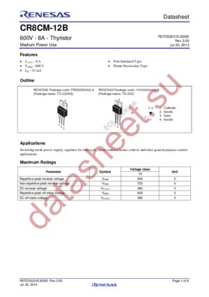 CR8CM-12B#BB0 datasheet  