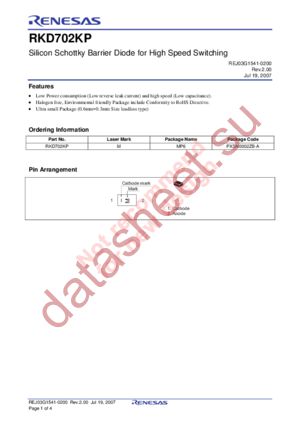 RKD702KP#R0 datasheet  