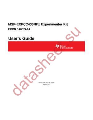 MSP-EXPCC430RF4 datasheet  