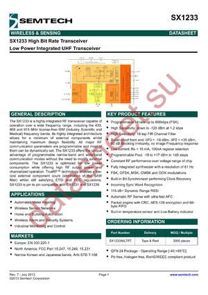 SX1233-33SKA915 datasheet  