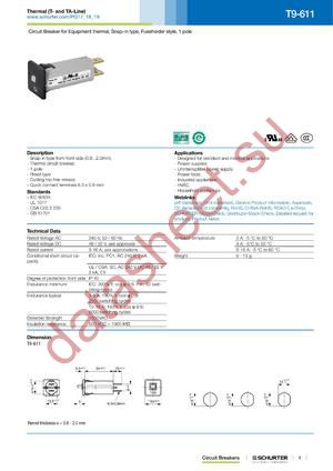 T9-611P-8-PCB datasheet  