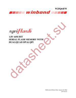 W25Q64FWZPIG TR datasheet  