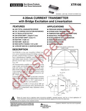 XTR106PAG4 datasheet  